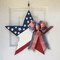 6-Pack Patriotic Bows for Wreaths – 4th of July Decorations, Red, Beige & Blue Star Burlap Bows (8x12.5 Inches) for Independence Day, Memorial Day & Veterans Day